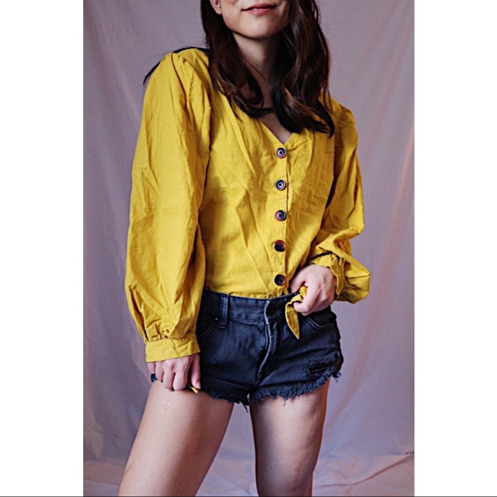 Urban Outfitters | Yellow Boho Top | Size S